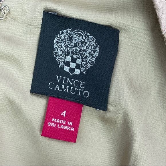 Vince Camuto Floral Lace Open Back Halter Shift Party Dress Blush Pink 4 - Picture 11 of 14